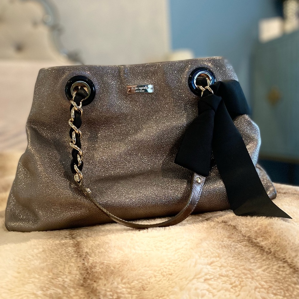Kate Spade Metallic Silver Shoulder Bag